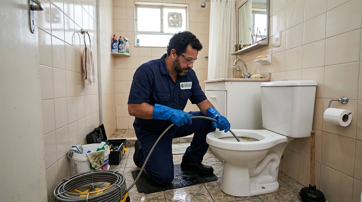 Desentupimento de vaso sanitário em Contagem-MG